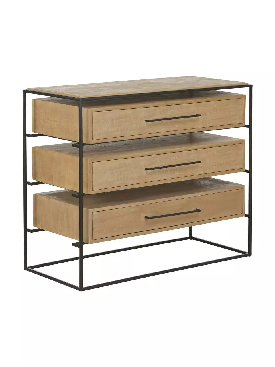 Westwing Collection Schubladenkommode Lyle aus massivem Mangoholz, B 100 x H 82 cm 3 Westwing Collection Schubladenkommode Lyle aus massivem Mangoholz, B 100 x H 82 cm