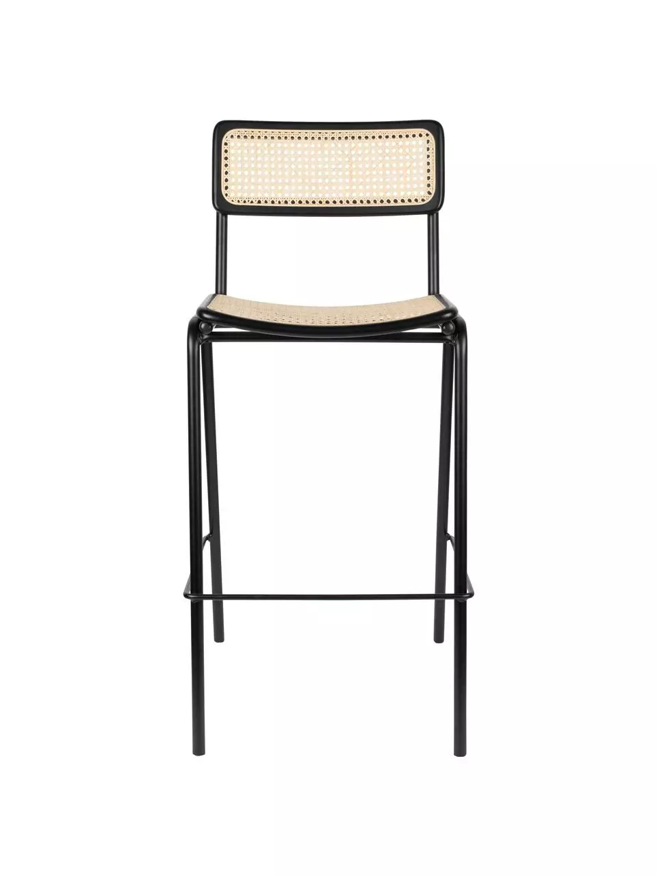 Zuiver Schwarzer Barstuhl Jort mit Wiener Geflecht, B 47 x H 106 cm 6 Zuiver Schwarzer Barstuhl Jort mit Wiener Geflecht, B 47 x H 106 cm – Bild 4