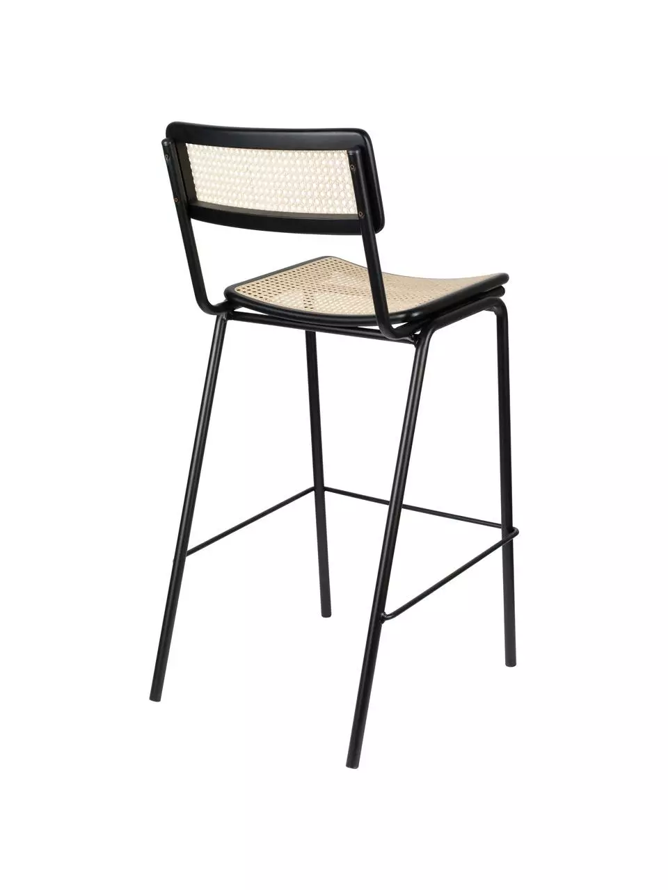 Zuiver Schwarzer Barstuhl Jort mit Wiener Geflecht, B 47 x H 106 cm 8 Zuiver Schwarzer Barstuhl Jort mit Wiener Geflecht, B 47 x H 106 cm – Bild 6