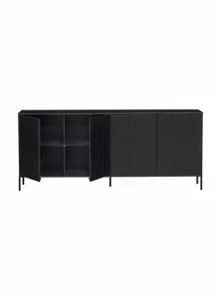 Sideboard Avourio mit geriffelter Front aus Kiefernholz, 4-türig, B 200 x H 85 cm -Esszimmer Verkäufe Sideboard Avourio mit geriffelter Front aus Kiefernholz 4 turig 5