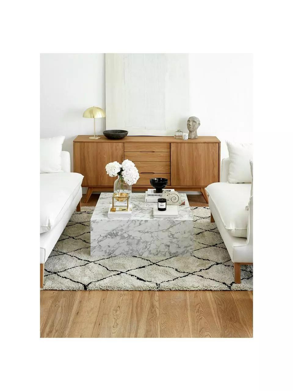 Sideboard Bettina mit Schubladen und Eichenholzfurnier, B 180 x H 84 cm 4 Sideboard Bettina mit Schubladen und Eichenholzfurnier, B 180 x H 84 cm – Bild 2