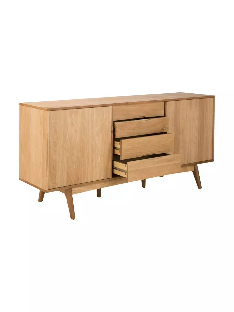 Sideboard Bettina mit Schubladen und Eichenholzfurnier, B 180 x H 84 cm 8 Sideboard Bettina mit Schubladen und Eichenholzfurnier, B 180 x H 84 cm – Bild 6