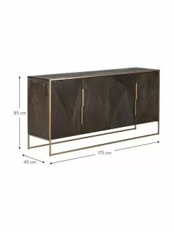 Westwing Collection Sideboard Harry mit Türen aus massivem Mangoholz, B 175 x H 85 cm -Esszimmer Verkäufe Sideboard Harry mit Turen aus massivem Mangoholz 3