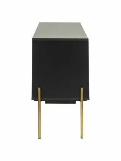 Westwing Collection Sideboard Jesper mit Türen in Schwarz, B 160 x H 80 cm -Esszimmer Verkäufe Sideboard Jesper mit Turen in Schwarz 4