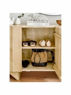 Westwing Collection Sideboard Louis aus Massivholz mit Türen, B 177 x H 75 cm -Esszimmer Verkäufe Sideboard Louis aus Massivholz mit Turen 2