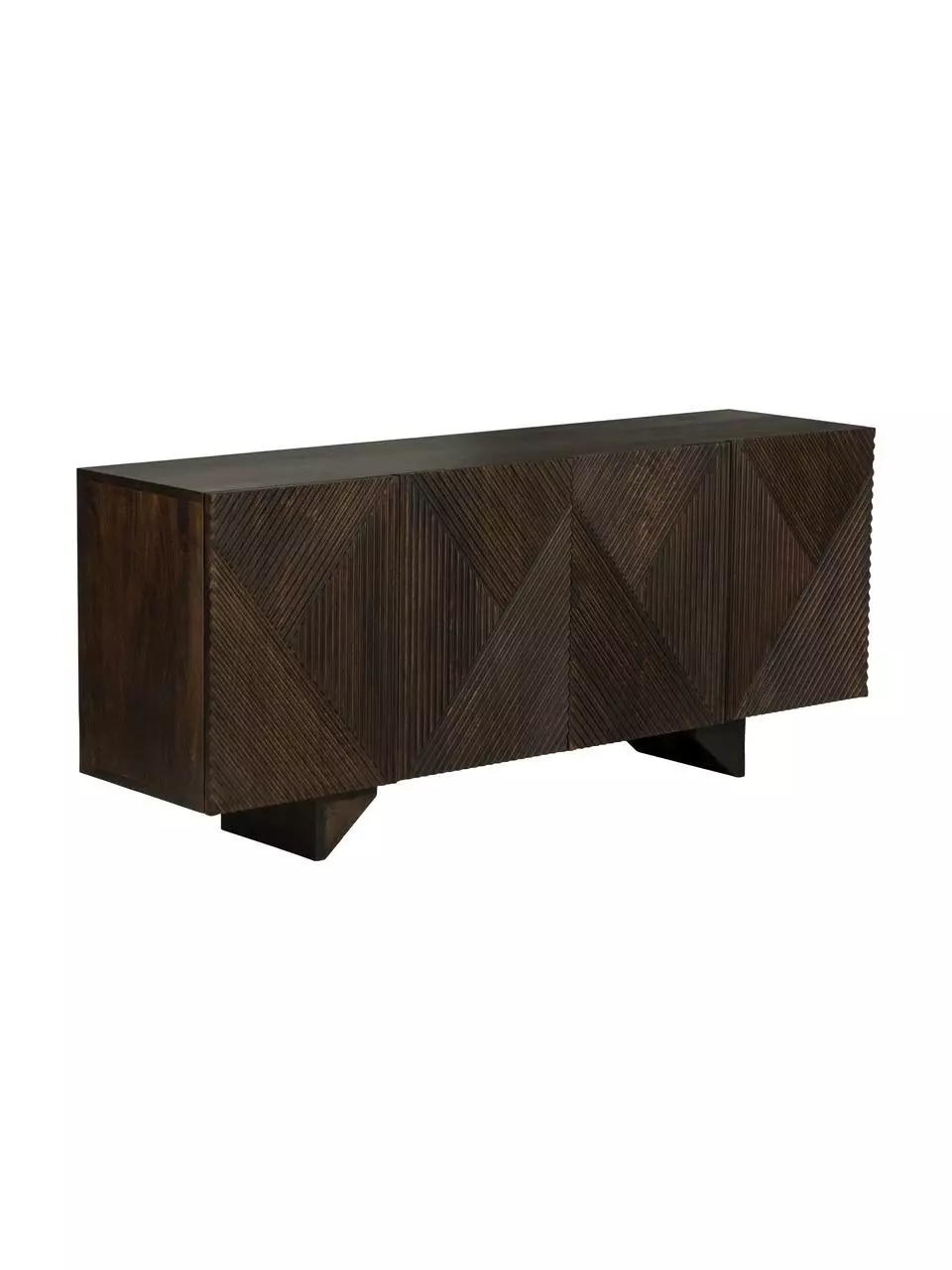 Westwing Collection Sideboard Louis aus Massivholz mit Türen, B 177 x H 75 cm 3 Westwing Collection Sideboard Louis aus Massivholz mit Türen, B 177 x H 75 cm