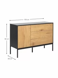 Sideboard Seaford aus Holz und Metall, B 120 x H 82 cm -Esszimmer Verkäufe Sideboard Seaford aus Holz und Metall 2