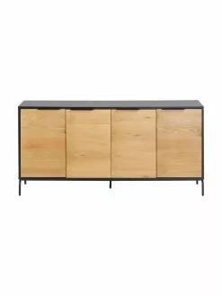 Sideboard Stellar mit Türen aus Eichenholzfurnier, B 165 x H 80 cm -Esszimmer Verkäufe Sideboard Stellar mit Turen aus Eichenholzfurnier 3