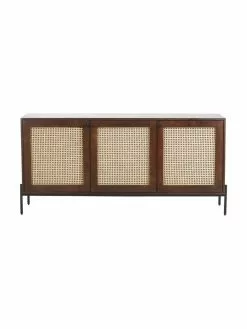 Westwing Collection Sideboard Vienna mit Wiener Geflecht in Dunkelbraun, B 165 x H 78 cm -Esszimmer Verkäufe Sideboard Vienna mit Wiener Geflecht in Dunkelbraun 5