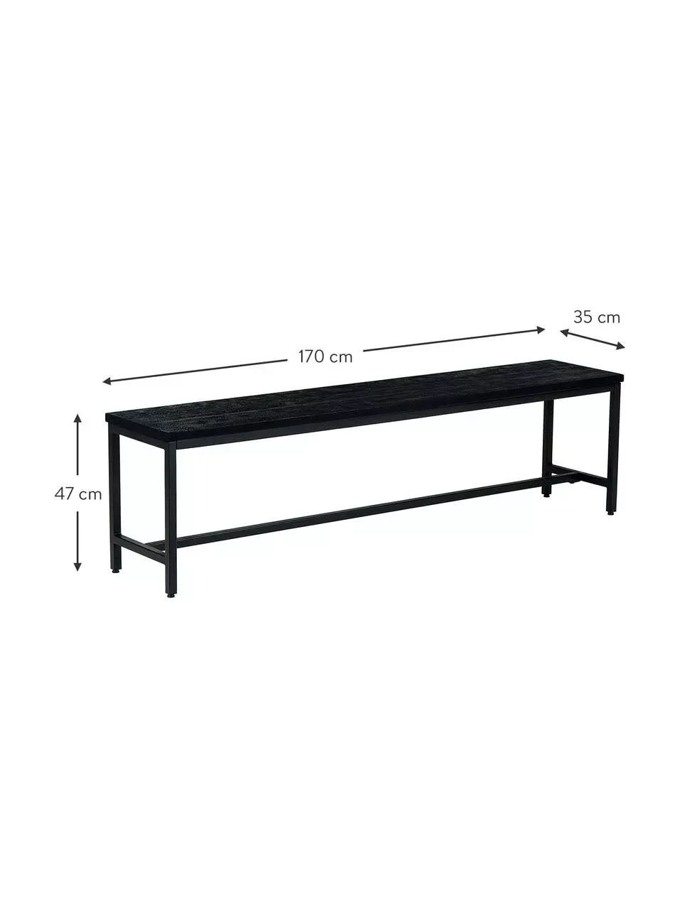 Westwing Collection Sitzbank Raw aus massivem Mangoholz, B 170 x H 47 cmNur noch wenige verfügbar 5 Westwing Collection Sitzbank Raw aus massivem Mangoholz, B 170 x H 47 cmNur noch wenige verfügbar – Bild 3