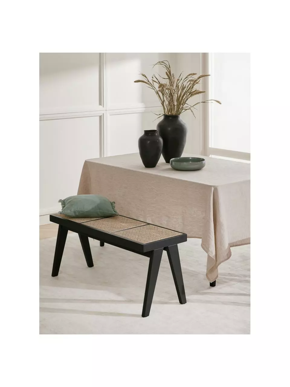 Westwing Collection Sitzbank Sissi mit Wiener Geflecht, B 110 x H 48 cm 4 Westwing Collection Sitzbank Sissi mit Wiener Geflecht, B 110 x H 48 cm – Bild 2