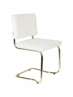 Esszimmer Verkäufe 29 Zuiver Teddy-Freischwinger Kink in Weiß, B 48 x T 48 cm