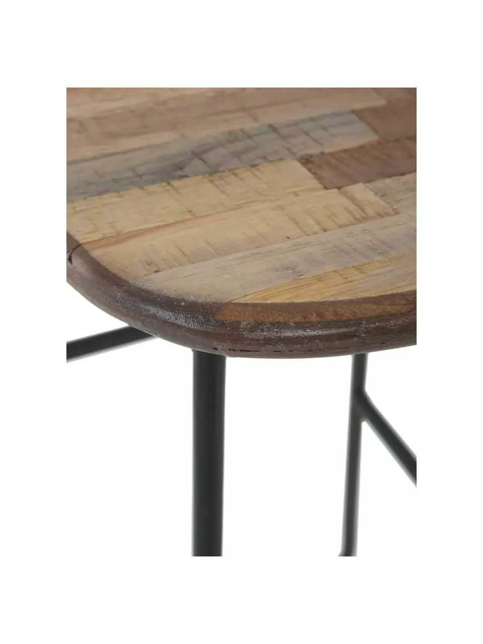 Thekenhocker Tangle aus Teakholz und Metall, B 40 x H 65 cm 8 Thekenhocker Tangle aus Teakholz und Metall, B 40 x H 65 cm – Bild 6