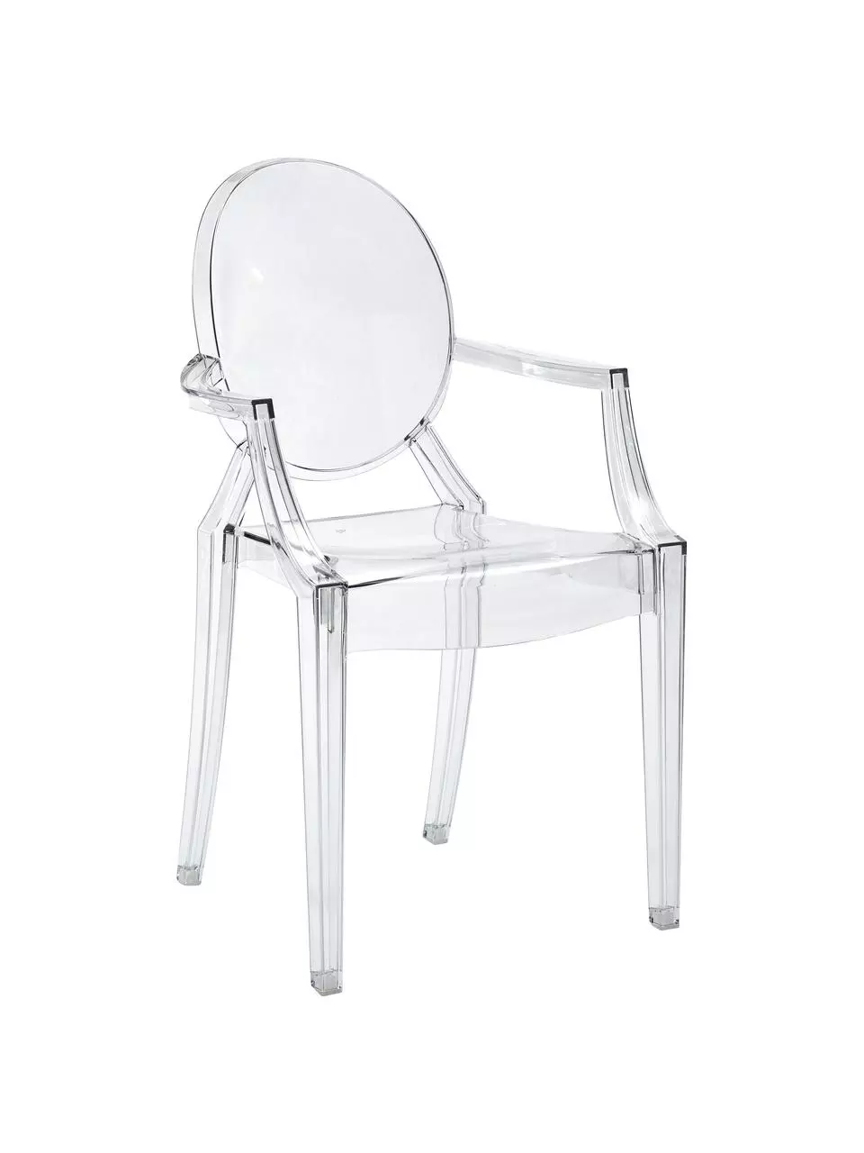 Kartell Transparenter Armlehnstuhl Louis Ghost, B 54 x T 55 cm 3 Kartell Transparenter Armlehnstuhl Louis Ghost, B 54 x T 55 cm