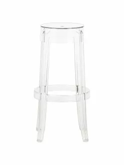 Kartell Transparenter Barhocker Charles Ghost, Ø 46 x H 75 cm -Esszimmer Verkäufe Transparenter Barhocker Charles Ghost 2
