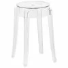 Kartell Transparenter Hocker Charles Ghost, Ø 39 x H 46 cm -Esszimmer Verkäufe Transparenter Hocker Charles Ghost