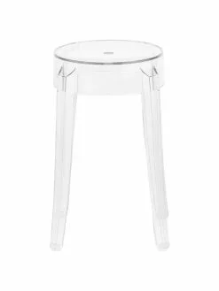 Kartell Transparenter Hocker Charles Ghost, Ø 39 x H 46 cm -Esszimmer Verkäufe Transparenter Hocker Charles Ghost 3