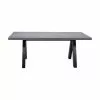 Verlängerbarer Esstisch Apex in Betonoptik, 200 - 250 x 100 cm, B 200 bis 250 x T 100 cm