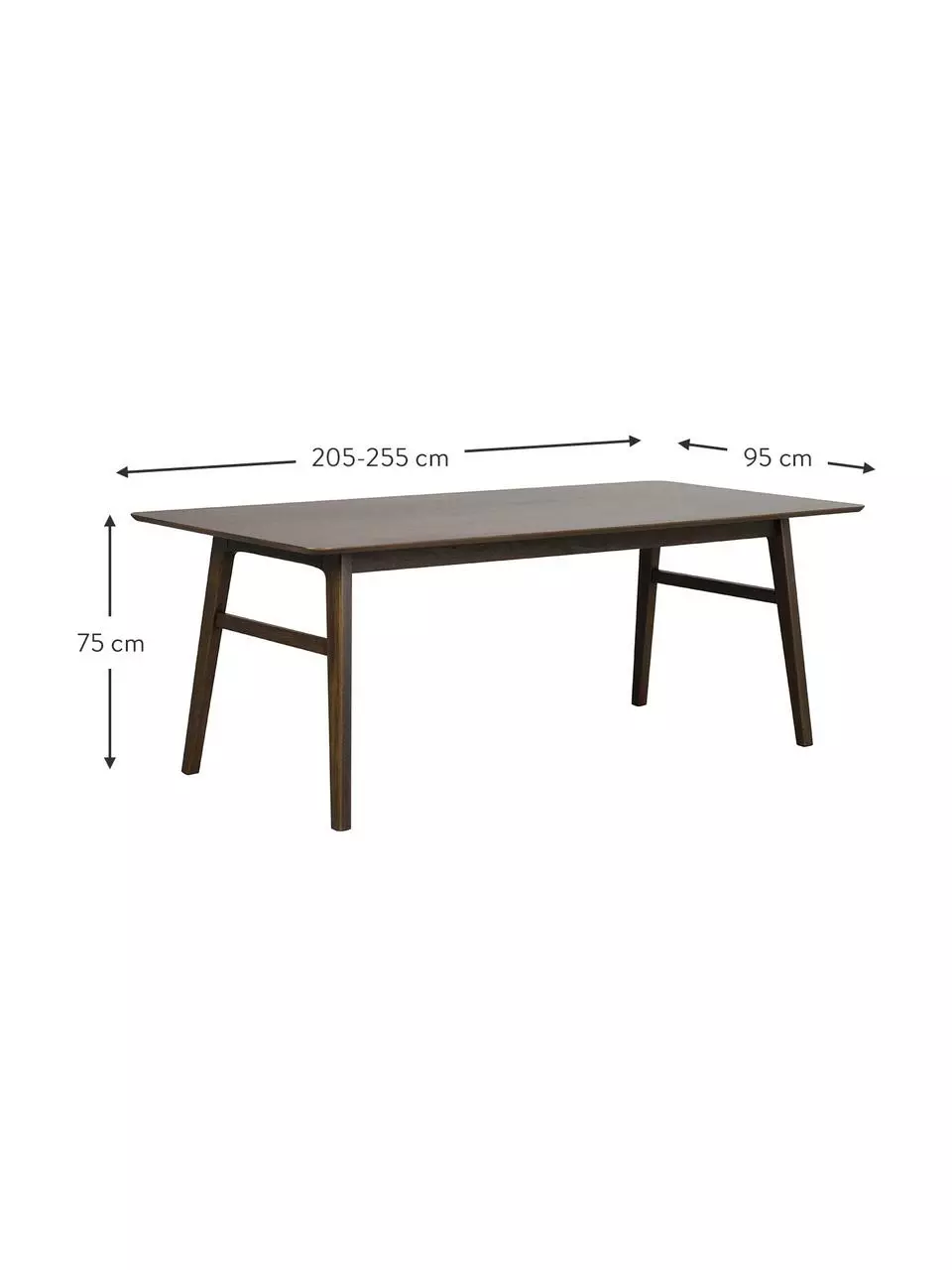 Rowico Verlängerbarer Esstisch Nagano aus Eichenholz, 205 - 255 x 95 cm, B 205 x T 95 cm 5 Rowico Verlängerbarer Esstisch Nagano aus Eichenholz, 205 - 255 x 95 cm, B 205 x T 95 cm – Bild 3