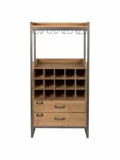 Weinregal Edgar für 15 Flaschen im Industrial Design, B 56 x H 113 cmNur noch wenige verfügbar -Esszimmer Verkäufe Weinregal Edgar fur 15 Flaschen im Industrial Design 3