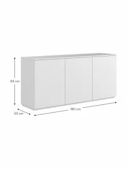 Weißes Sideboard Join mit Türen, B 180 x H 84 cm -Esszimmer Verkäufe Weisses Sideboard Join mit Turen 2