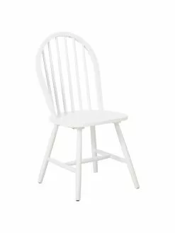 Westwing Collection Windsor-Holzstühle Megan in Weiß, 2 Stück, B 46 x T 51 cm