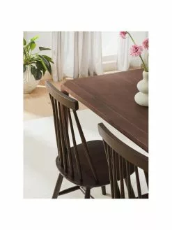 Westwing Collection Windsor-Holzstühle Milas in Dunkelbraun, 2 Stück, B 52 x T 45 cm -Esszimmer Verkäufe Windsor Holzstuhle Milas in Dunkelbraun 2 Stuck 2